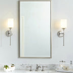 Tiffany Applique Murale Minimaliste Nordique, Métal, Noir/Argent, Chambre à Coucher - Neutralighting