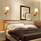 Tiffany Applique Murale Dôme Vintage, Métal/Bois/Tissu, Beige, Chambre - Neutralighting