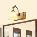 Ray Applique Murale Miroir Fleur Rétro, Métal/Verre, Or, Salle de Bain - Neutralighting