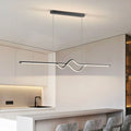 Arisha Suspension Linéaire Minimaliste, Noir/Blanc/Gris, Salon - Neutralighting