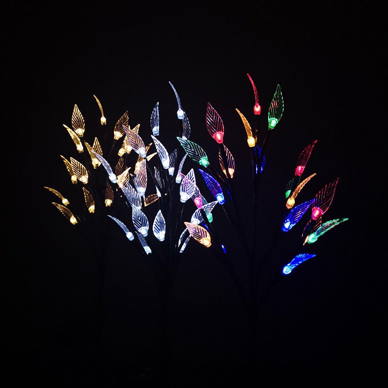 Ray Borne Extérieure Feuille Moderne, Acrylique, Noir, Jardin - Neutralighting