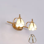 Ray Applique Murale Fleur Vintage, Métal/Verre, Jaune/Blanc - Neutralighting