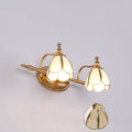 Ray Applique Murale Fleur Vintage, Métal/Verre, Jaune/Blanc - Neutralighting