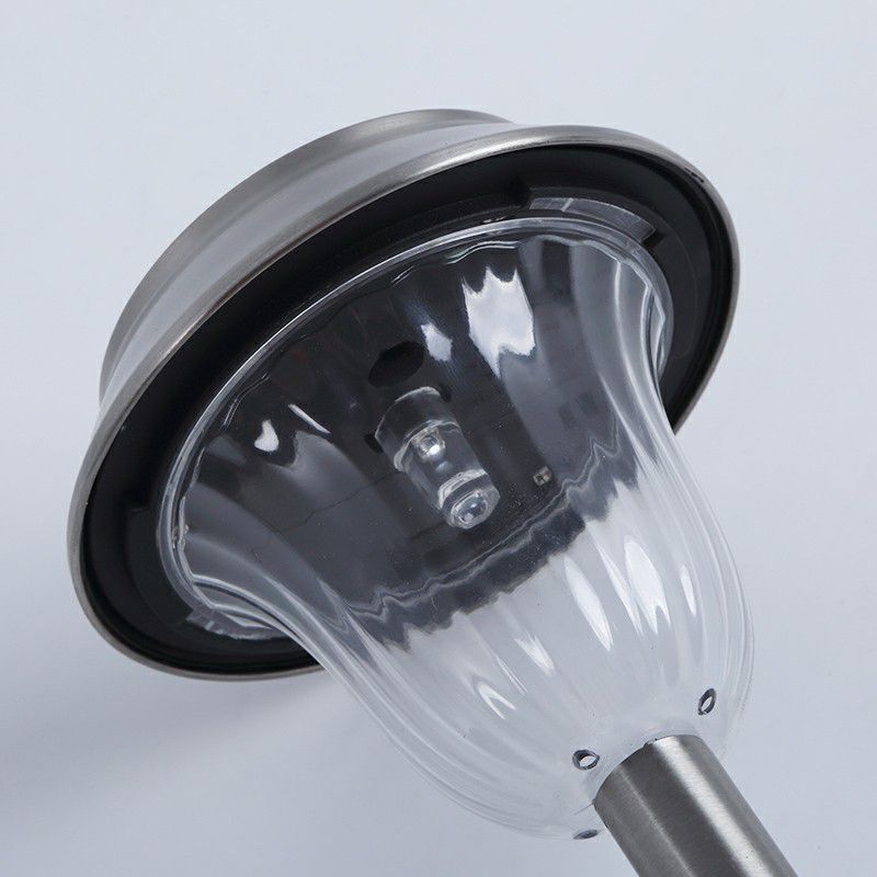 Ray Borne Extérieure Cylindre Moderne, Métal/Acrylique, Argent, Jardin - Neutralighting