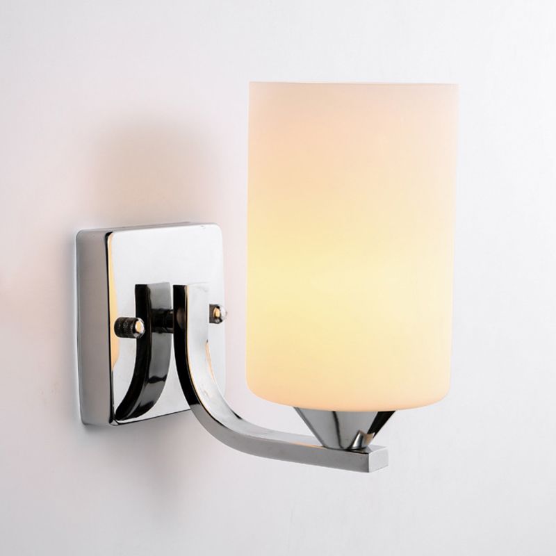 Tiffany Applique Murale Miroir Cylindrique Moderne, Verre/Métal, Noir/Chromé, Salon - Neutralighting