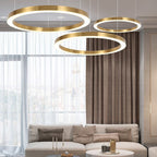 Arisha Suspension Anneau Moderne, Métal/Acrylique, Dorée, Salon - Neutralighting