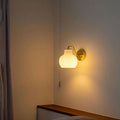 Valentina Applique Murale Vintage en Forme de Dôme, Métal/Verre, Blanc, Salle à Manger - Neutralighting