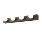 Valentina Applique Murale Boule Rectangulaire Moderne, Métal, Noir/Blanc, Chambre - Neutralighting