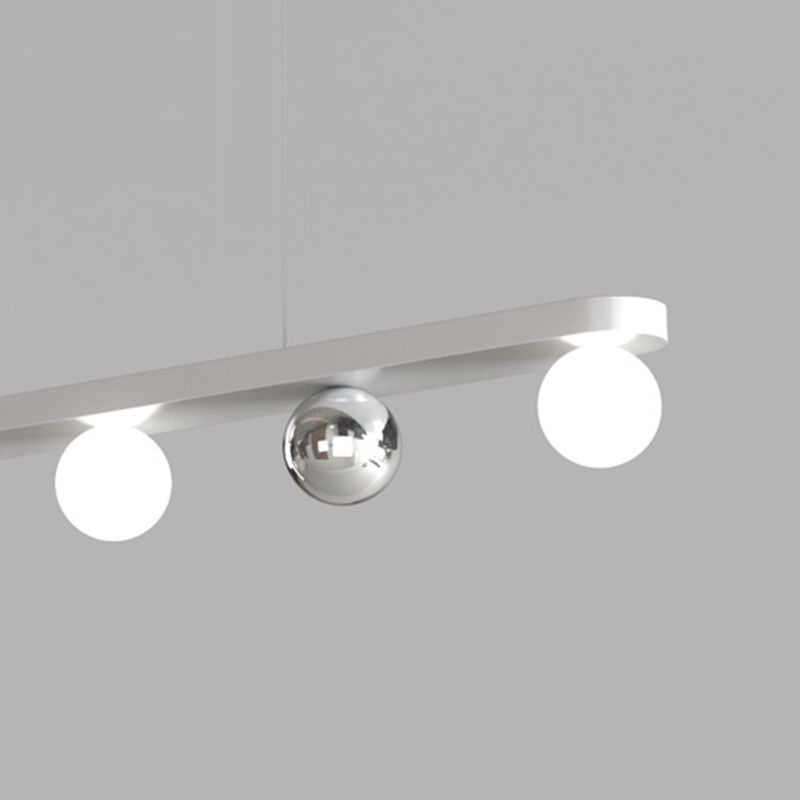 Valentina Suspension Linéaire Moderne Métal/Acrylique Blanc/Argent Chambre à Coucher - Neutralighting