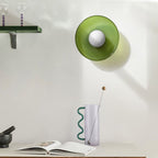 Jess Plafonnier Dôme Moderne. Verre/Métal. Blanc/Vert/Orange. Salon - Neutralighting