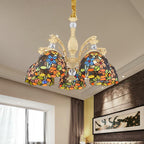 Silva Vintage LED Lustre Métal Verre Salon Chambre à coucher - Neutralighting