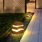 Ray Lampe Extérieure au Sol Pierre Moderne, Métal/Résine, Gris, Jardin - Neutralighting