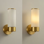 Arisha Applique Miroir Cylindrique Vintage, Métal/Verre, Laiton, Salon - Neutralighting
