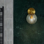 Valentina Applique Murale Boule Scandinave, Métal/Verre, Noir/Or, Salle à Manger - Neutralighting