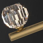 Kristy Suspension Linéaire/Sphère Moderne, Métal/Cristal, Doré, Salle à Manger - Neutralighting