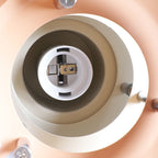 Valentina Suspension Bol Moderne, Métal, Blanc/Bois/Marron, Salon - Neutralighting