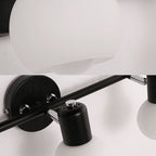 Valentina Applique Murale Boule Moderne, Verre/Métal, Noir/Blanc, Salon - Neutralighting