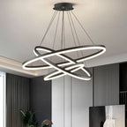 Arisha Suspension Anneau Moderne, Métal/Acrylique, Noir/Blanc, Salon - Neutralighting