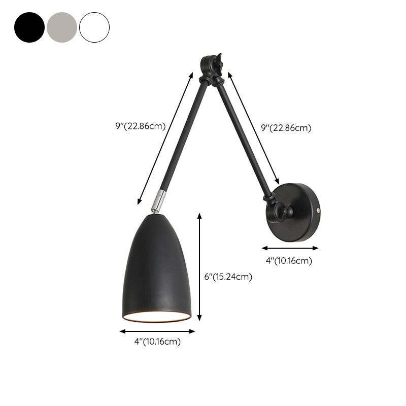 Epoch Applique Murale Réglable, Métal, Noir/Blanc/Nickel, Salon - Neutralighting