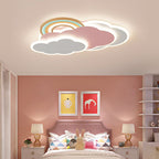 Aria Plafonnier Nuage Moderne, Métal/Acrylique, Blanc/Rose, Salon - Neutralighting