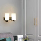 Tiffany Applique Murale Miroir Cylindrique Moderne, Verre/Métal, Noir/Chromé, Salon - Neutralighting