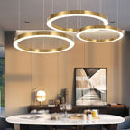 Arisha Suspension Anneau Moderne, Métal/Acrylique, Dorée, Salon - Neutralighting