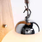Muto Applique Globe Scandinave, Bois/Verre/Métal, Beige, Salon - Neutralighting