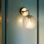 Valentina Applique Murale Boule Scandinave, Métal/Verre, Noir/Or, Salle à Manger - Neutralighting