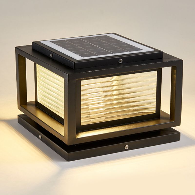 Ray Lampe Solaire de Poteau, Noire, L 25/30/38CM - Neutralighting