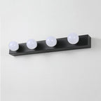 Valentina Applique Murale Boule Rectangulaire Moderne, Métal, Noir/Blanc, Chambre - Neutralighting