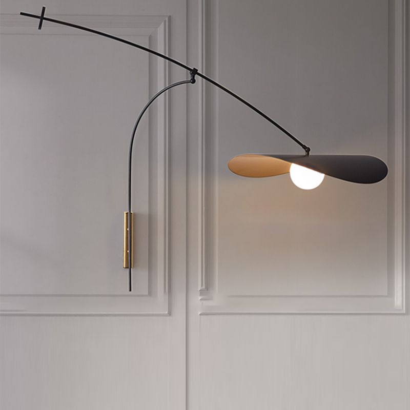 Arisha Applique Murale Réglable Design, Noir/Or, Salon/Chambre - Neutralighting