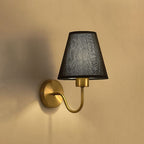Tiffany Applique Murale Géométrique Nordique, Métal/Tissu, Noir/Blanc/Café/Lin, Chambre - Neutralighting