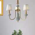 Austin Vintage LED Lustre Bleu Métal Tissu Salon Chambre à coucher - Neutralighting
