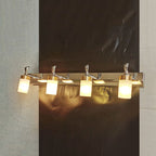 Arisha Applique Murale de Vanité Cylindrique Moderne, Métal/Acrylique, Salle de Bain - Neutralighting