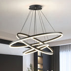 Arisha Suspension Anneau Moderne, Métal/Acrylique, Noir/Blanc, Salon - Neutralighting