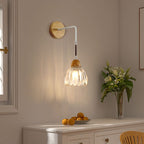 Arisha Applique Murale Fleur Moderne, Bois/Verre, Bois, Cuisine/Couloir - Neutralighting