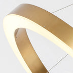 Arisha Suspension Anneau Moderne, Métal/Acrylique, Dorée, Salon - Neutralighting