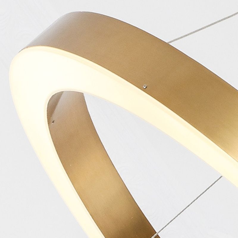 Arisha Suspension Anneau Moderne, Métal/Acrylique, Dorée, Salon - Neutralighting