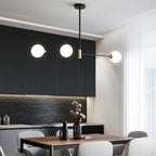 Valentina Suspension Linéaire Minimaliste, Metal/Verre, Blanc, Chambre - Neutralighting