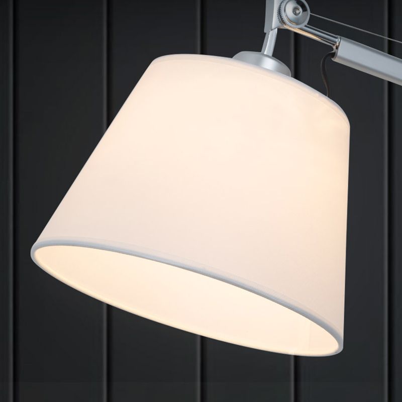 Epoch Applique Murale Orientable Minimaliste, Métal/Fabrique, Argent - Neutralighting