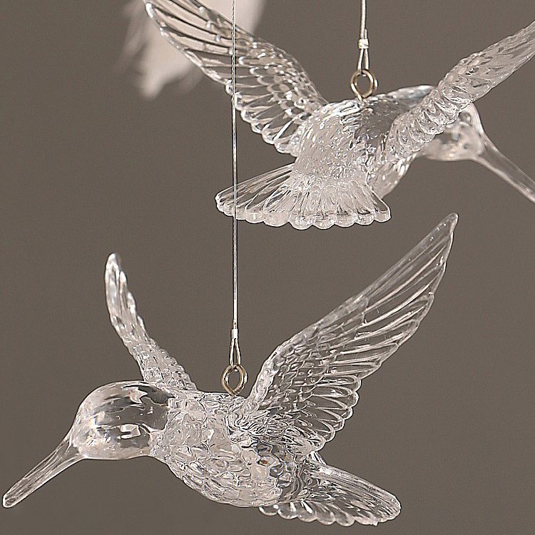 O'Moore Lustre Fleur Naturel Verre/Plume Blanc Salon - Neutralighting