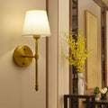 Tiffany Applique Murale Moderne, Métal/Tissu, Or, Couloir/Salon - Neutralighting