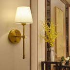 Tiffany Applique Murale Moderne, Métal/Tissu, Or, Couloir/Salon - Neutralighting