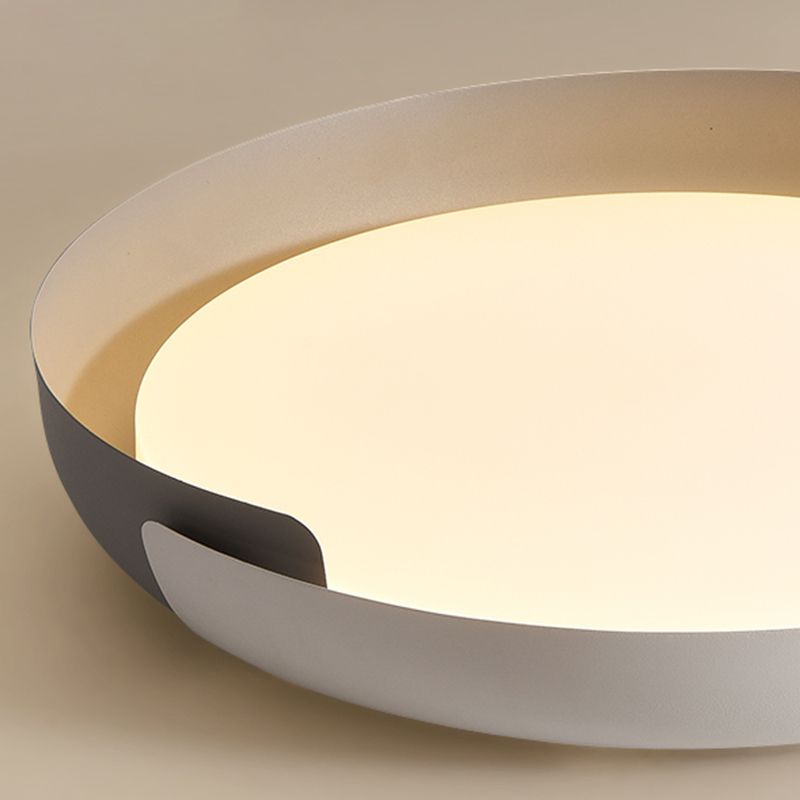 Arisha Plafonnier Anneau Moderne, Métal/Acrylique, Noir/Blanc/Noyer/Jaune/Gris, Salon - Neutralighting