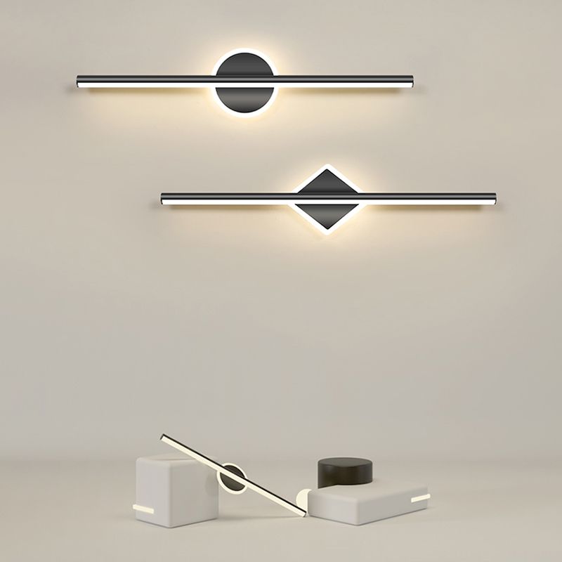 Vesso Applique Murale Ronde/Carrée Moderne Noir/Or. Salle de Bain - Neutralighting