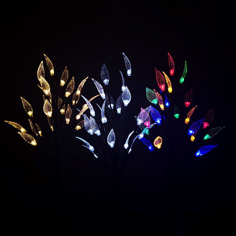 Ray Borne Extérieure Feuille Moderne, Acrylique, Noir, Jardin - Neutralighting