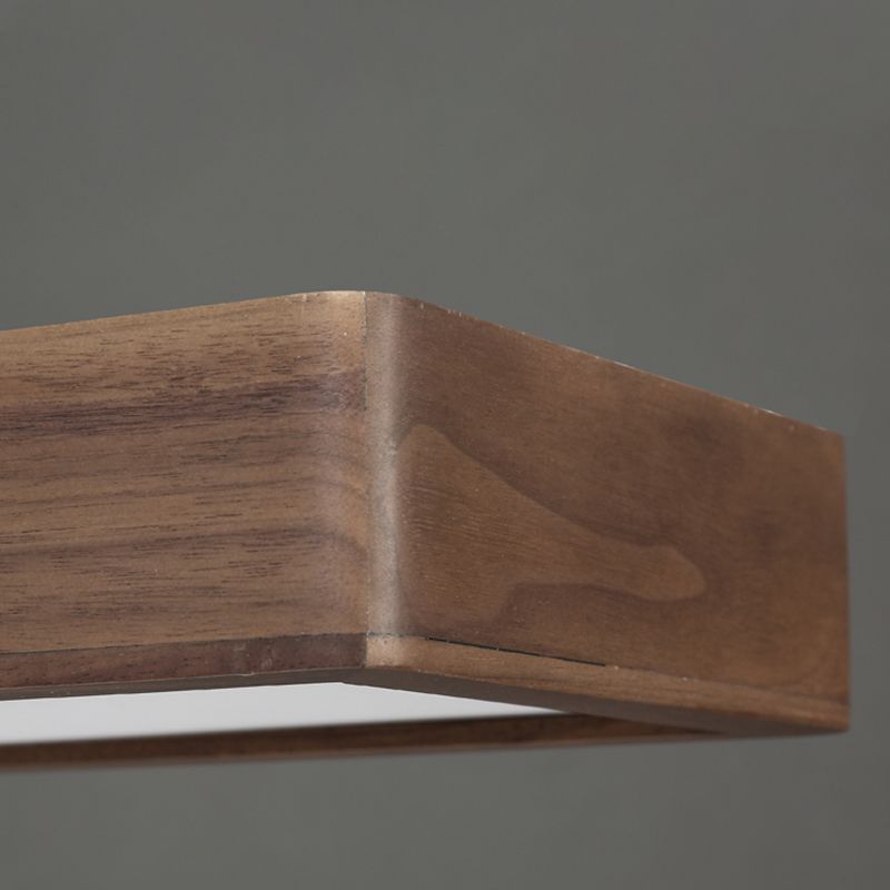 Muto Plafonnier Rectangulaire Moderne, Bois/Acrylique, Bois, Salon - Neutralighting