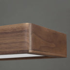 Muto Plafonnier Rectangulaire Moderne, Bois/Acrylique, Bois, Salon - Neutralighting