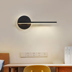 Ray Ronde LED Applique Murale Blanc Noir Acrylique Métal Salon - Neutralighting