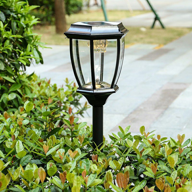 Ray Borne Extérieure Lanterne Vintage, Métal/Verre, Noir/Bronze, Cour - Neutralighting
